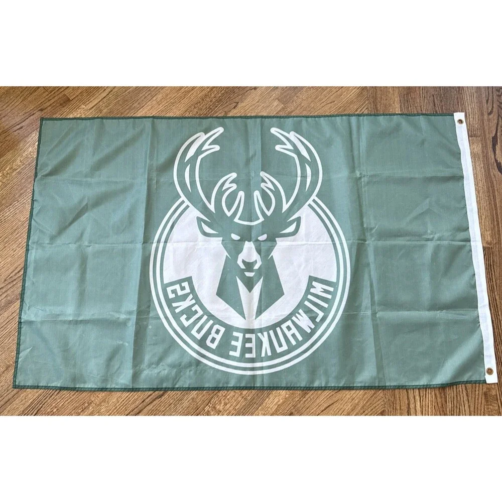 Milwaukee Basketball Bucks NBA 3X5 Indoor Outdoor Banner Flag with Grommets